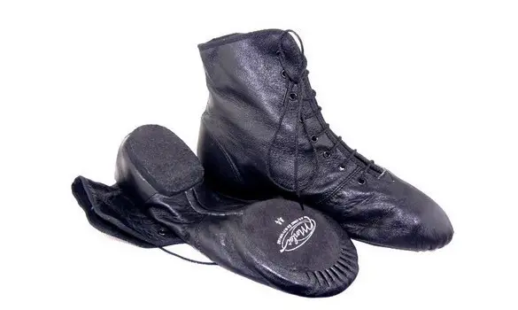 Bottines de danse en cuir